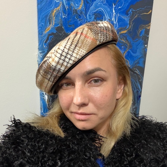 Vintage style Plaid Beret Hat - Picture 5 of 10
